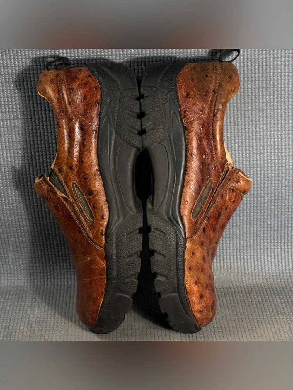 Roper Faux Ostrich Performance Slip On Brown Casual‎ Shoes Men’s Size 11
